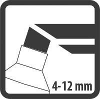 PICA-MARKER Pica Permanentmarker 4-12mm Keilspitze, schwarz (528/46)