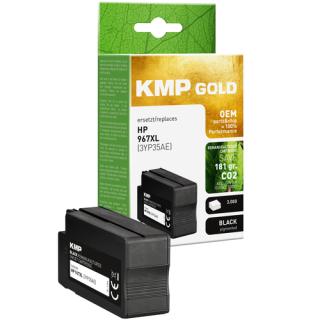 KMP Gold  schwarz pigmentiert Druckerpatrone kompatibel zu HP 967XL (3JA31AE)