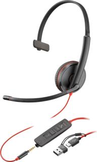 HP Poly Blackwire 3215 Monaural USB-C Headset