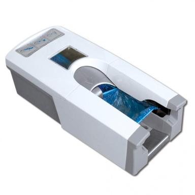Überschuh-Anzieh-Automat/Überschuhspender HYGOMAT Classic<br>Zertifiziert für Reinraumklasse 5,  für bis zu 110 Überschuhe