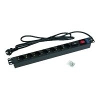 TRITON - 19" Steckdosenleiste, 7-fach, max 16A, ÜSS