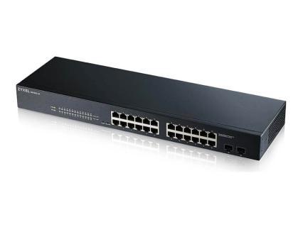 ZYXEL 24 Port GbE L2 Smart Switch, rackmount, fanless V2