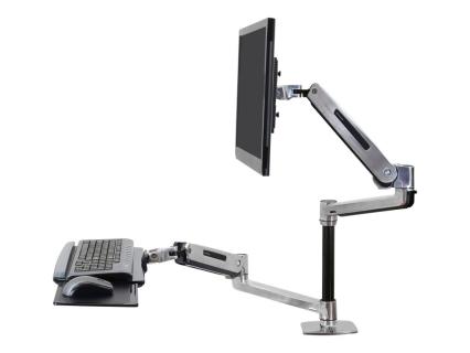 ERGOTRON WorkFit-LX, Sitz-Steh Schreibtisch System LCD bis 42 Zoll max.11kg. mi