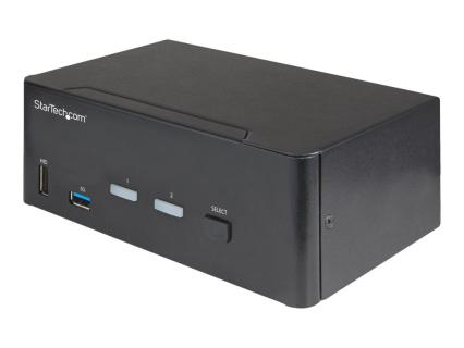 STARTECH.COM 2 Port Dual Monitor HDMI KVM Switch - 4K 60Hz Ultra HD HDR - Deskt