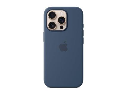 Apple Silikon Case Handy-Cover für Apple iPhone 16 Pro denim