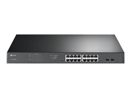 TP-LINK 16-Port Gigabit PoE+ Easy Smart Switch, 16 Gigabit RJ45 Ports, 2 SFP Sl