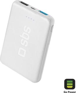 SBS Powerbank Pocket Line 5.000mAh 2xUSB 2.1A white