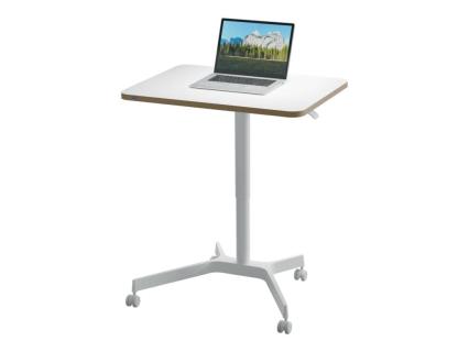 LEITZ Ergo höhenverstellbarer Schreibtisch weiß rechteckig, 4-Fuß-Gestell weiß 80,0 x 60,0 cm