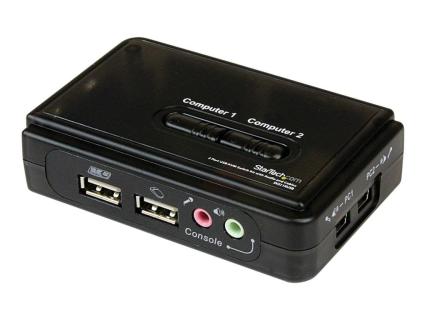 STARTECH.COM 2 Port USB KVM Switch Kit mit Audio und Kabeln