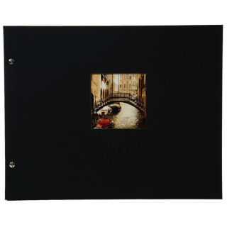 GOLDBUCH Bella Vista schw. 30x25 Schraubalbum 40 schwarze Seiten
