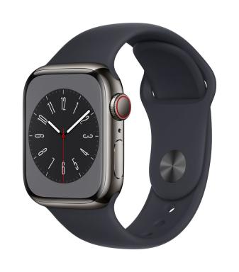 Apple Watch Series 8 41 mm (GPS + Cellular)  mitternacht, graphit