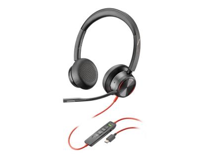 HP POLY Blackwire 8225 Stereo USB-C Headset + USB-C/A Adapter