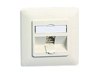 Anschlussdose E-DAT modul UP 1 Port leer, 180° reinweiß