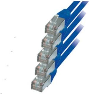SCONN TP-Patchkabel Cat.6 S/FTP PIMF (VE5) blau 1,0m