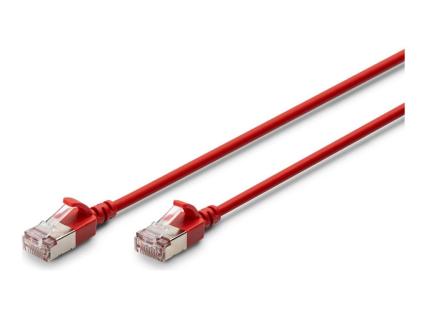 DIGITUS Slim Patchkabel, Kat. 6A, F/FTP, rot, 5,0 m