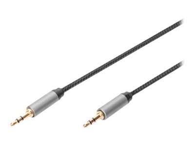 DIGITUS Audio Anschlusskabel, 3,5 mm Klinke, 1 m, schwarz