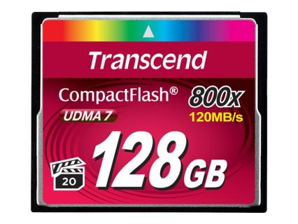 TRANSCEND 128GB CF CARD 800X TYPE I