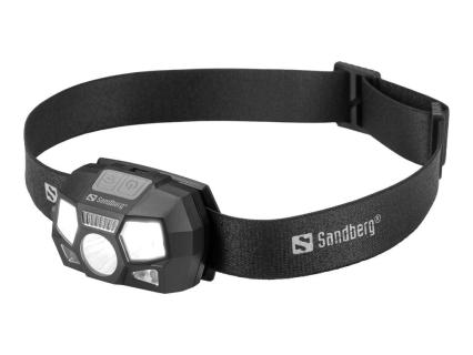 SANDBERG Headlamp 5in1 Recharge Sensor - Stirnband-Taschenlampe - Schwarz -