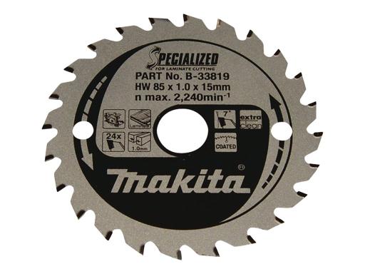 MAKITA SPECIALIZED Kreissägeblatt 85x15x24Z Makita B-33819 Durchmesser: 85 mm D