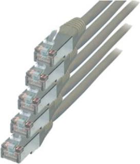 SCONN TP-Patchkabel Cat.6 S/FTP PIMF (VE5) grau 1,0m