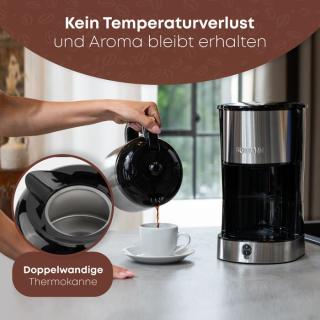 CLATRONIC Bomann KA 6066CB Ed Kaffeeautomat 10 Tassen 1,2L 800Watt Thermokanne