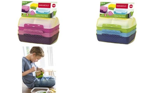 emsa Brotdose VARIABOLO Clipbox Set Girls, 4-teilig, farbig (6461198)