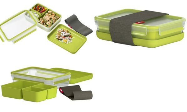 emsa Lunchbox CLIP & GO, 1,20 Liter , transparent / grün (6460488)