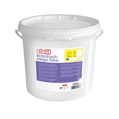 etolit Bestecktauchreiniger Pulver | 10 kg Pulver zur Besteckvorbehandlung im Tauchverfahren, mildalkalisch, materialschonend