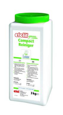 etolit green Compactreiniger | 3 kg blockförmiger Geschirrreiniger, hochalkalisch, frei von Chlor, Phosphat und NTA/EDTA