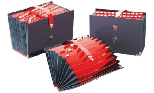 extendos Fächertasche, 25 Fächer, a lphanumerisch, schwarz (335282500)