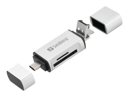 SANDBERG - Kartenleser (SD, microSD) - micro USB / USB / USB-C
