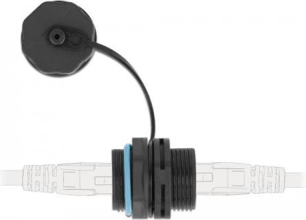 DELOCK Kabelverbinder RJ45 Buchse zu RJ45 Buchse Cat.6A mit Verschlusskappe was