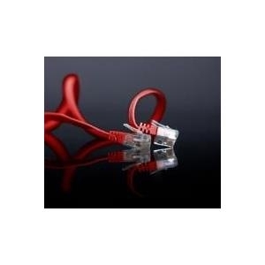 SCONN shiverpeaks Patchkabel UTP Cat.6 Slim-Line rot 0,25 m