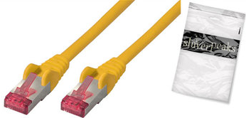 shiverpeaks Patchkabel S/FTP Cat.6aPIMF gelb 0,5m