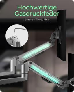 RAIDSONIC Monitorhalterung IB-MS525-T (grau, für 3 Monitore bis 30" (76cm))