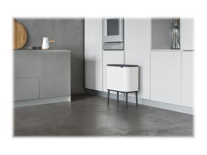 BRABANTIA Mülleimer Bo Touch Bin weiss, 11 + 23 L