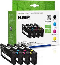 KMP  schwarz, cyan, magenta, gelb Druckerpatronen, 4er-Set