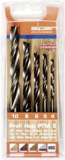 ALPEN Holz-Spiralbohrer-Set 5teilig Alpen 600114100 Zylinderschaft 1 Set