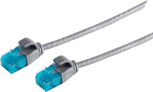 S-CONN TP-Patchkabel Cat.6 U/UTP slim grau 0,5m