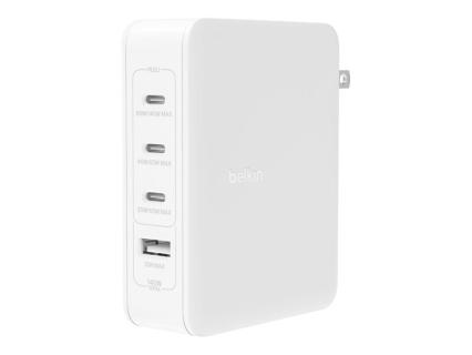 BELKIN 140 Watt 4-Port GaN Ladegerät mit UK, EU, US Stecker