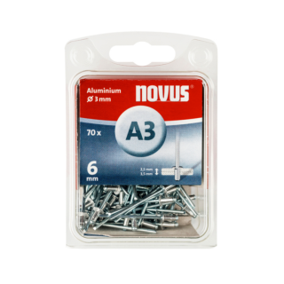 NOVUS DAHLE Novus 016039 Blindniete (Ø x L) 3 mm x 6 mm Aluminium Aluminium 70 