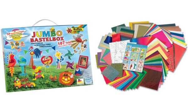 folia Bastelpapier-Koffer Jumbo, 10 7-teilig (57905036)