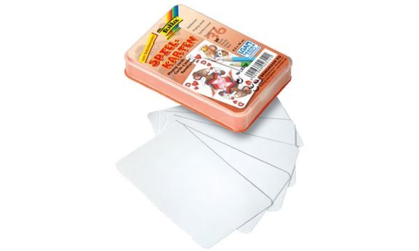 folia Blanko-Spielkarten, 65 x 100 mm, 36 Karten, weiß (57905993)
