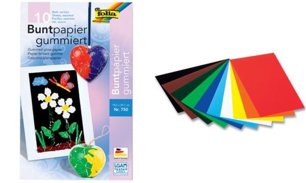 folia Buntpapiermappe, 185 x 297 mm , 10 Blatt (57905004)