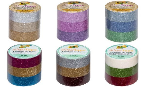 folia Deko-Klebeband Glitter Tape , rosa/pink/lila (57905325)