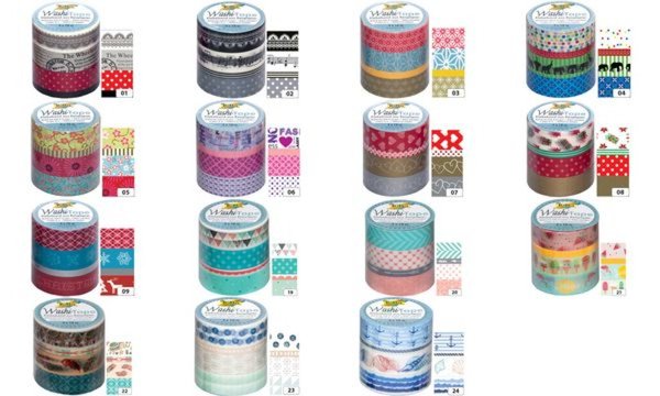folia Deko-Klebeband Washi-Tape HYG GE, 4er Set (57906045)