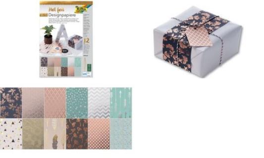folia Designpapierblock Hotfoil II , DIN A4, 165g/qm, 12 Bl (57906158