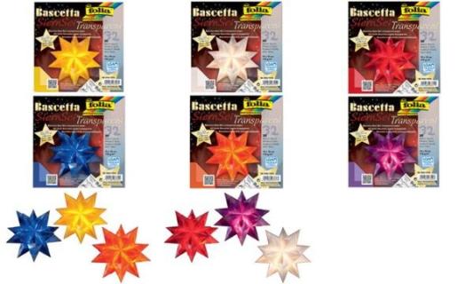 folia Faltblätter Bascetta-Stern, b lau-transparent (57905211)