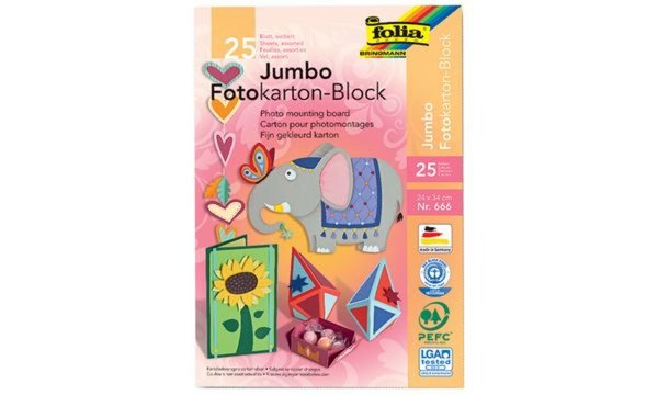 folia Jumbo Fotokartonblock, (B)240 x (H)340 mm, 300 g/qm (57905003)