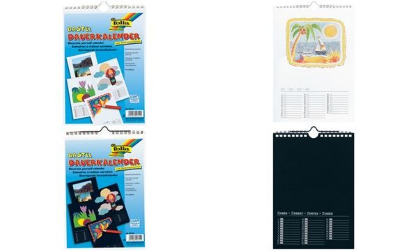 folia Kreativ-Wandkalender, 170 x 2 40 mm, schwarz (57905532)